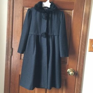 Girls size 8 dress coat. Charcoal grey